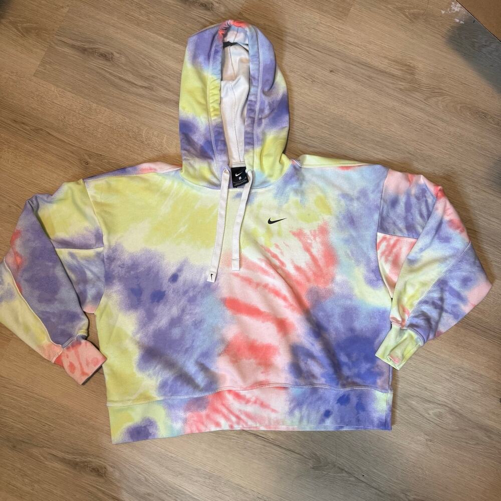 Nike Dri-FIT Get Fit Tie Dye Hoodie Women’s S Pastel Oversized Cropped